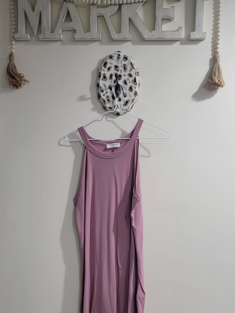 NWOT Zenana Outfitters Dusty Mauve High-Neck Tank